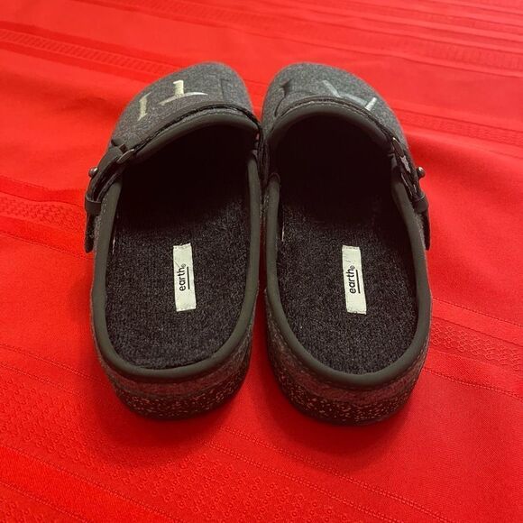 Earth Mule Womens 8M Black Grey Wool Felt Dream Renmen Ayiti Slip On Shoe - Picture 5 of 12